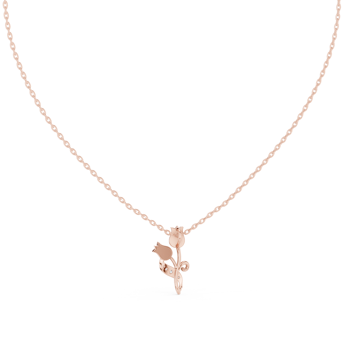 Elowyn Leaf Vine Lab Grown Diamond Pendant Necklace