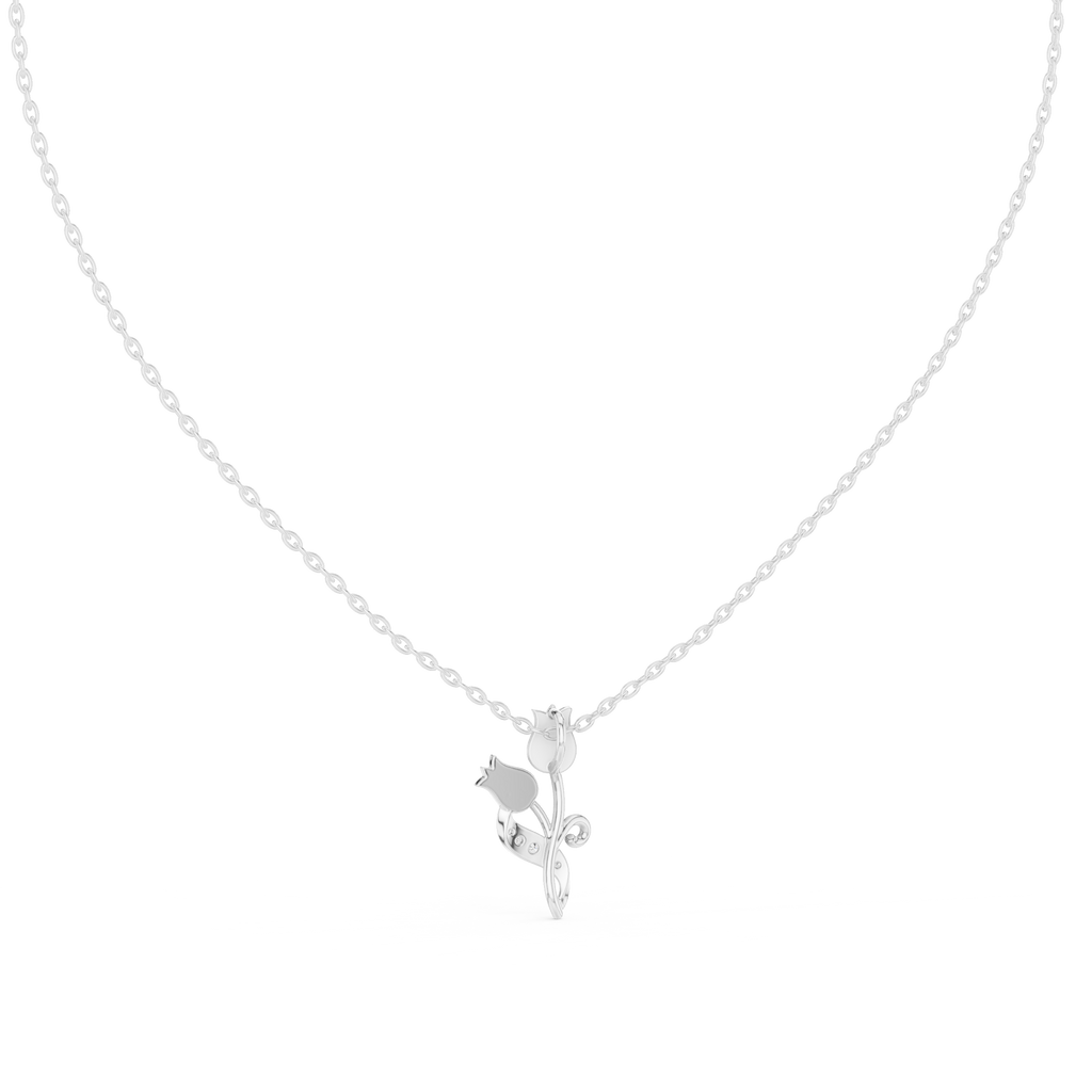 Elowyn Leaf Vine Lab Grown Diamond Pendant Necklace