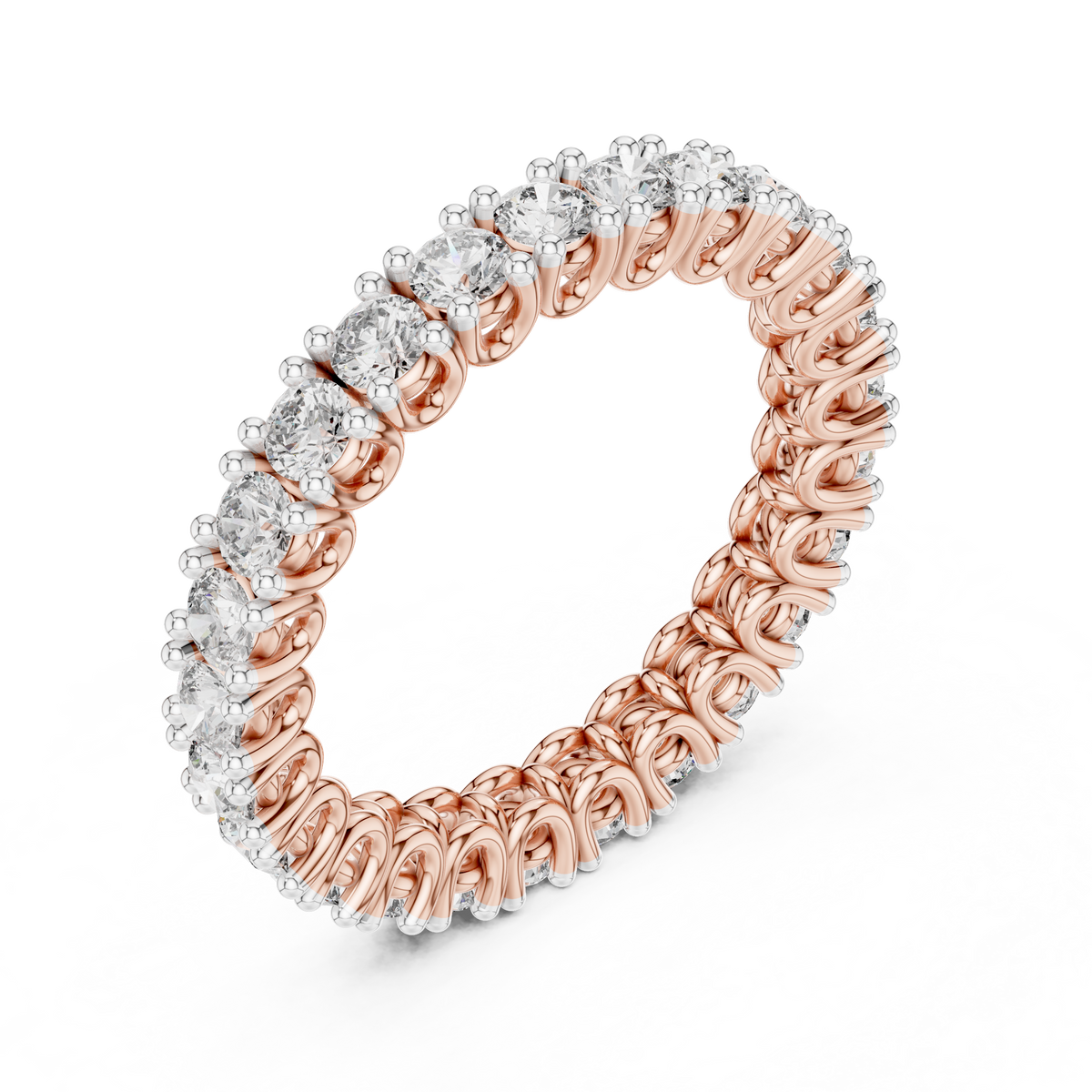Orbelle Full Eternity Prong Set Lab Grown Diamond Ring