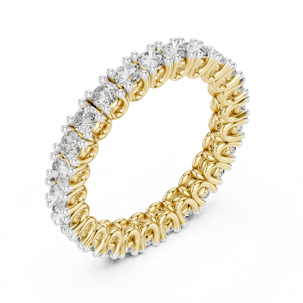Orbelle Full Eternity Prong Set Lab Grown Diamond Ring