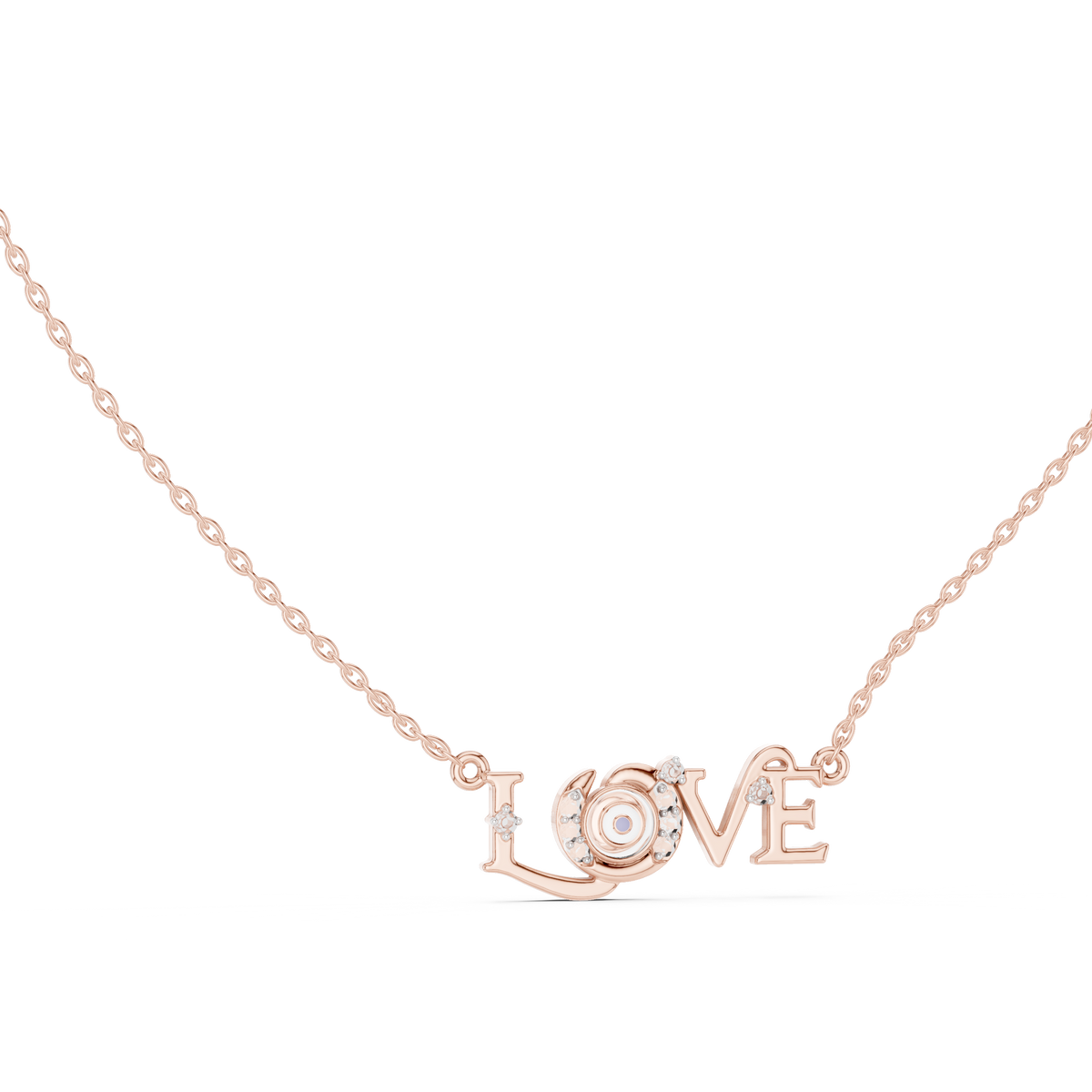 Amora LOVE Statement Lab Grown Diamond Pendant Necklace