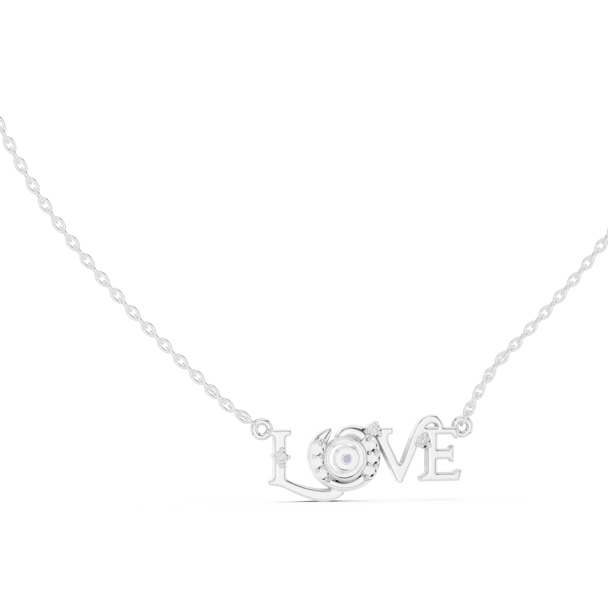 Amora LOVE Statement Lab Grown Diamond Pendant Necklace