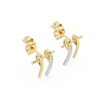 Funkelnde Diamant-Gold-Creolen | Ohrringe mit Blumenmuster