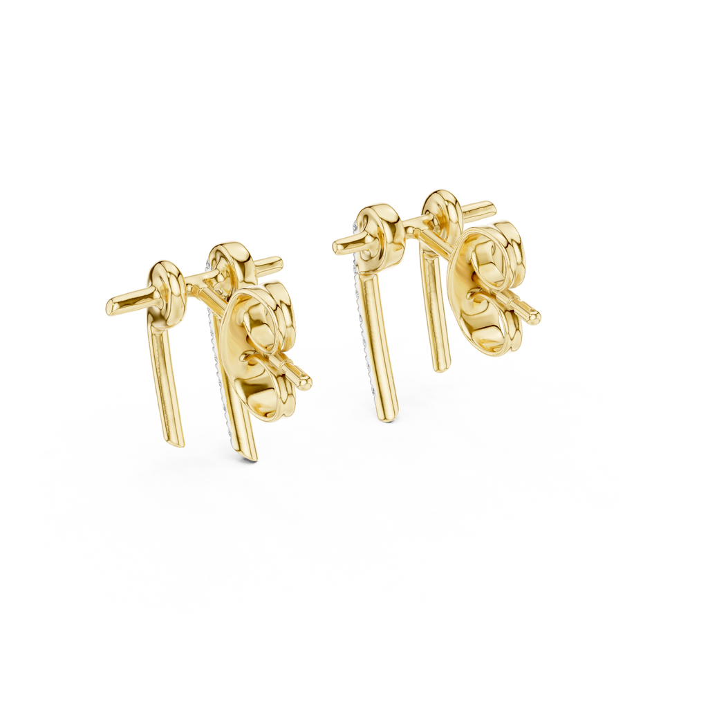 Funkelnde Diamant-Gold-Creolen | Ohrringe mit Blumenmuster