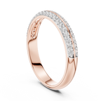 Parallene Double Row Pavé Half Eternity Lab Grown Diamond Band