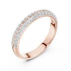 Parallene Double Row Pavé Half Eternity Lab Grown Diamond Band