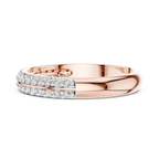 Parallene Double Row Pavé Half Eternity Lab Grown Diamond Band