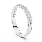 Parallene Double Row Pavé Half Eternity Lab Grown Diamond Band