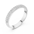 Parallene Double Row Pavé Half Eternity Lab Grown Diamond Band