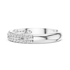 Parallene Double Row Pavé Half Eternity Lab Grown Diamond Band