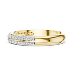Parallene Double Row Pavé Half Eternity Lab Grown Diamond Band