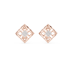 Rhombelle Open Lattice Diamond Shape Four Stone Cluster Lab Grown Diamond Earrings