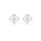 Rhombelle Open Lattice Diamond Shape Four Stone Cluster Lab Grown Diamond Earrings