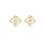 Rhombelle Open Lattice Diamond Shape Four Stone Cluster Lab Grown Diamond Earrings