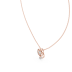 Seraphine Swirl Halo Lab Grown Diamond Pendant Necklace