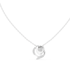 Seraphine Swirl Halo Lab Grown Diamond Pendant Necklace