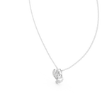 Seraphine Swirl Halo Lab Grown Diamond Pendant Necklace