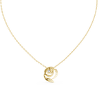 Seraphine Swirl Halo Lab Grown Diamond Pendant Necklace