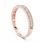 Milagrelle Milgrain Graduated Lab Grown Diamond Band Ring