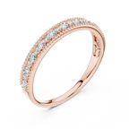 Milagrelle Milgrain Graduated Lab Grown Diamond Band Ring