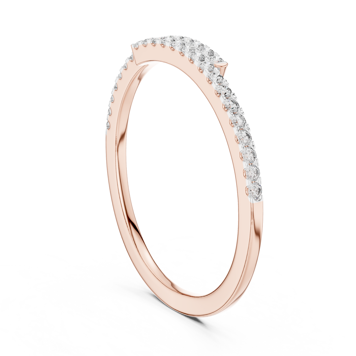 Duetelle Bypass Pavé Lab Grown Diamond Ring
