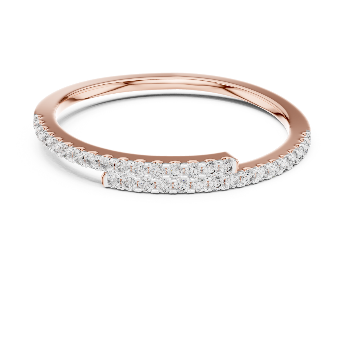 Duetelle Bypass Pavé Lab Grown Diamond Ring