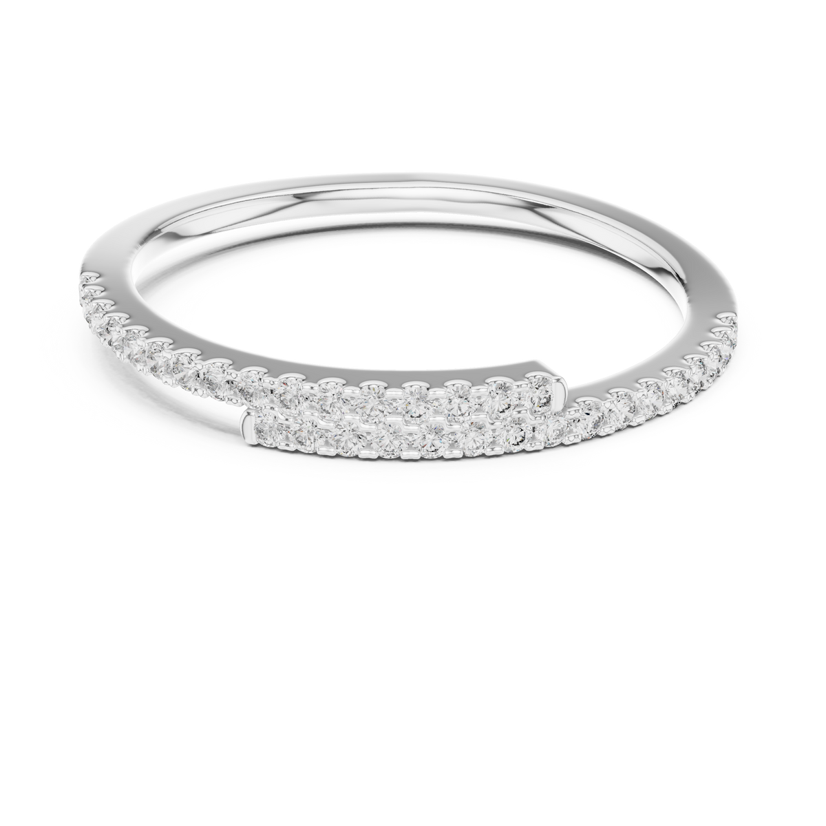 Duetelle Bypass Pavé Lab Grown Diamond Ring