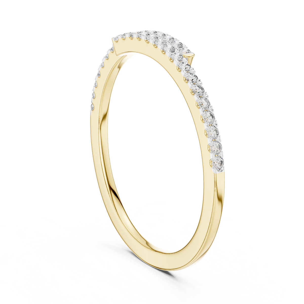 Duetelle Bypass Pavé Lab Grown Diamond Ring