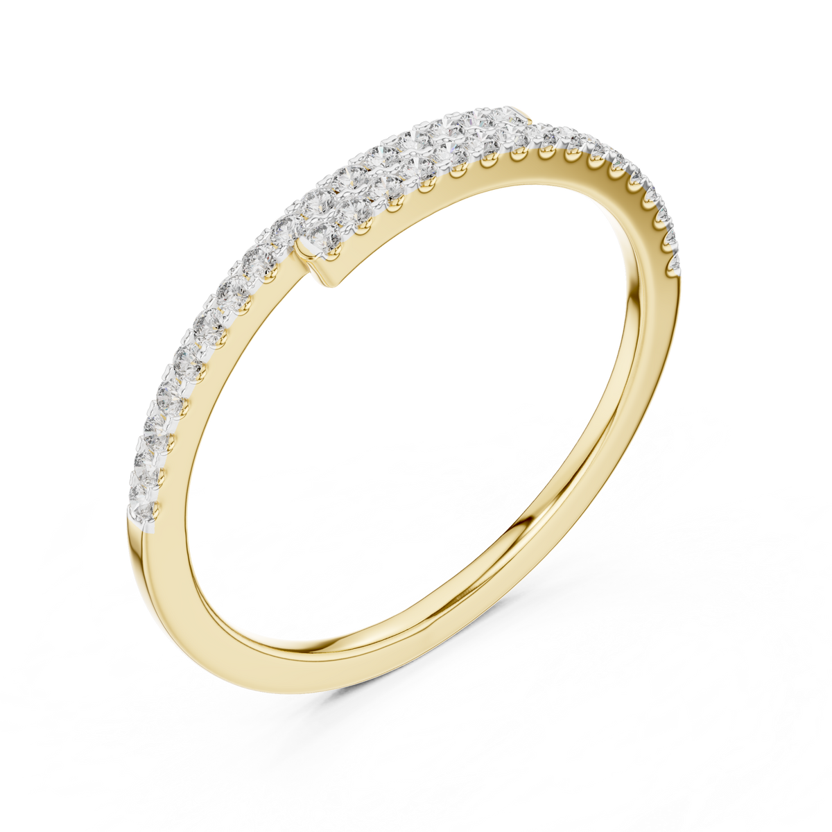 Duetelle Bypass Pavé Lab Grown Diamond Ring