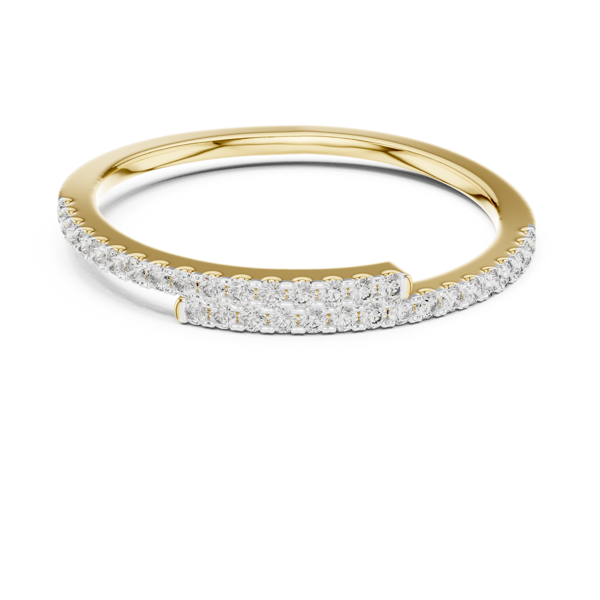 Duetelle Bypass Pavé Lab Grown Diamond Ring