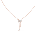 Aurelia Butterfly Cascade Lab Grown Diamond Pendant Necklace