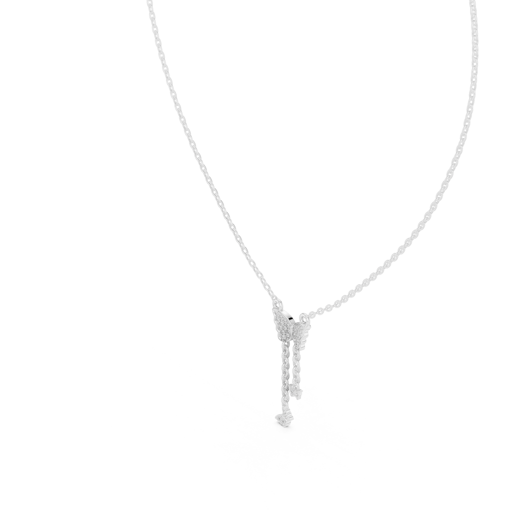Aurelia Butterfly Cascade Lab Grown Diamond Pendant Necklace