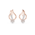 Diyelle Open Flame Pavé Bar and Seven Stone Flower Lab Grown Diamond Earrings