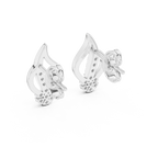 Diyelle Open Flame Pavé Bar and Seven Stone Flower Lab Grown Diamond Earrings