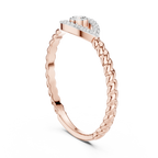 Nazarelle Evil Eye Twisted Rope Lab Grown Diamond Ring
