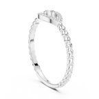 Nazarelle Evil Eye Twisted Rope Lab Grown Diamond Ring