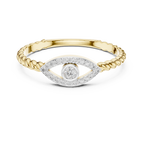 Nazarelle Evil Eye Twisted Rope Lab Grown Diamond Ring