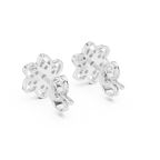 Jasmelle Open Petal Seven Stone Cluster Lab Grown Diamond Earrings