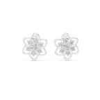 Jasmelle Open Petal Seven Stone Cluster Lab Grown Diamond Earrings