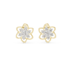 Jasmelle Open Petal Seven Stone Cluster Lab Grown Diamond Earrings