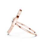 Selenara Crescent Moon & Star Open Lab Grown Diamond Ring