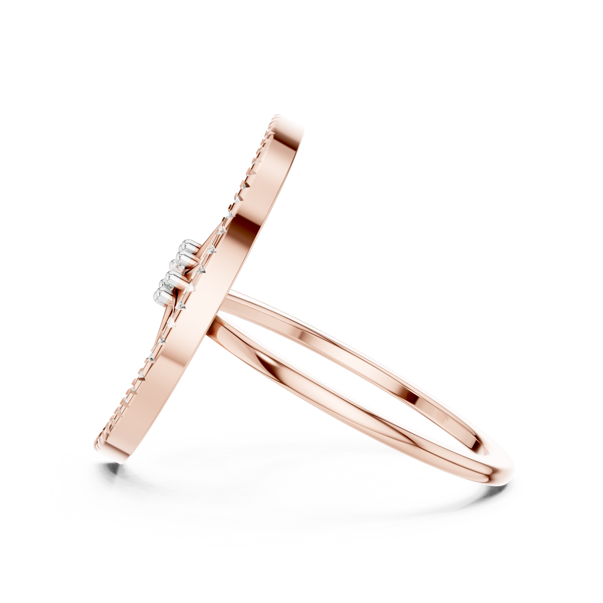 Selenara Crescent Moon & Star Open Lab Grown Diamond Ring