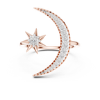Selenara Crescent Moon & Star Open Lab Grown Diamond Ring