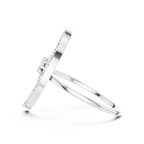 Selenara Crescent Moon & Star Open Lab Grown Diamond Ring