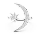 Selenara Crescent Moon & Star Open Lab Grown Diamond Ring