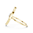 Selenara Crescent Moon & Star Open Lab Grown Diamond Ring