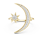 Selenara Crescent Moon & Star Open Lab Grown Diamond Ring