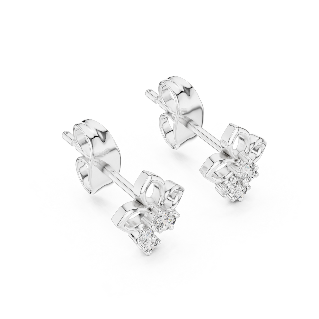 Fleurelle Open Petal Four Stone Cascade Lab Grown Diamond Earrings