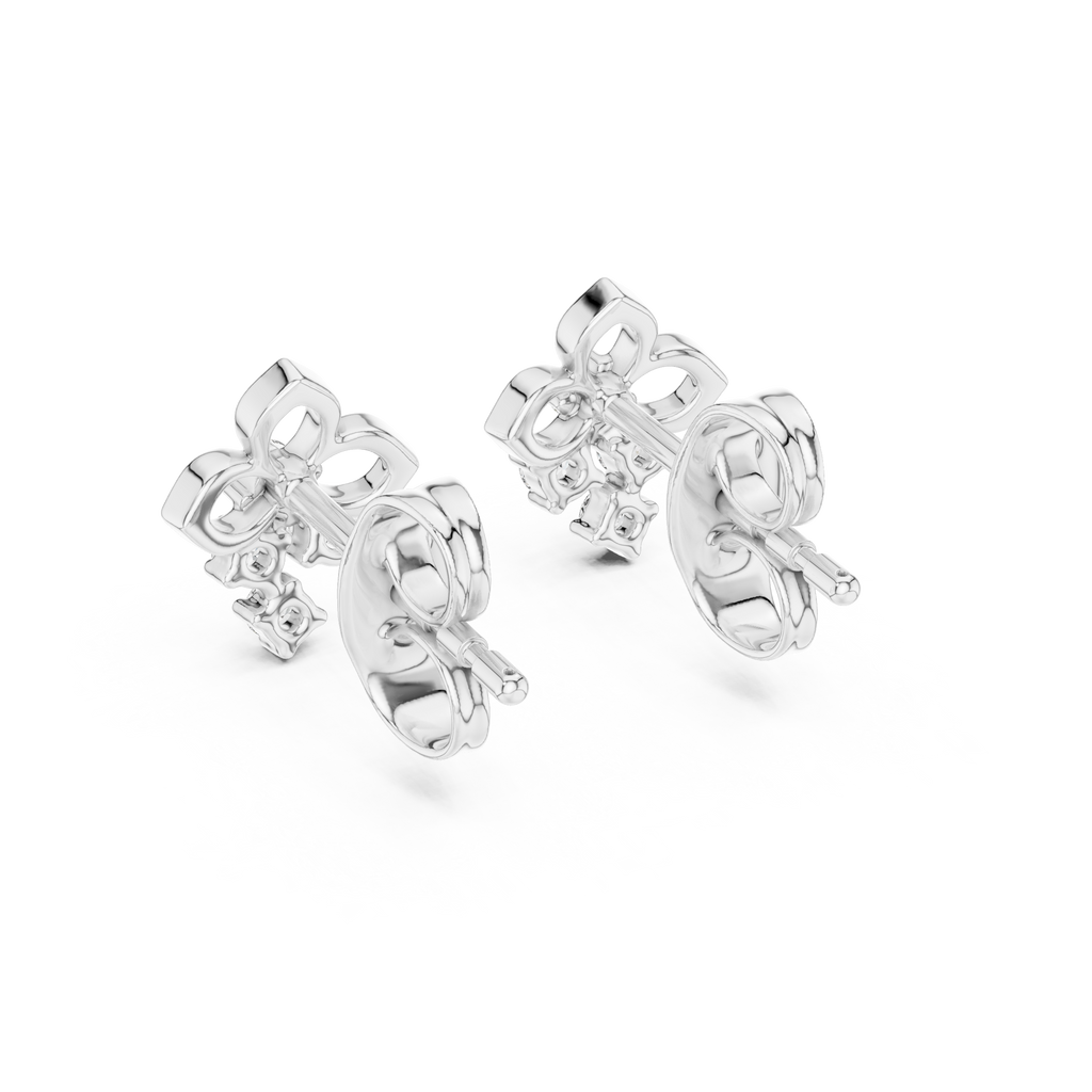 Fleurelle Open Petal Four Stone Cascade Lab Grown Diamond Earrings