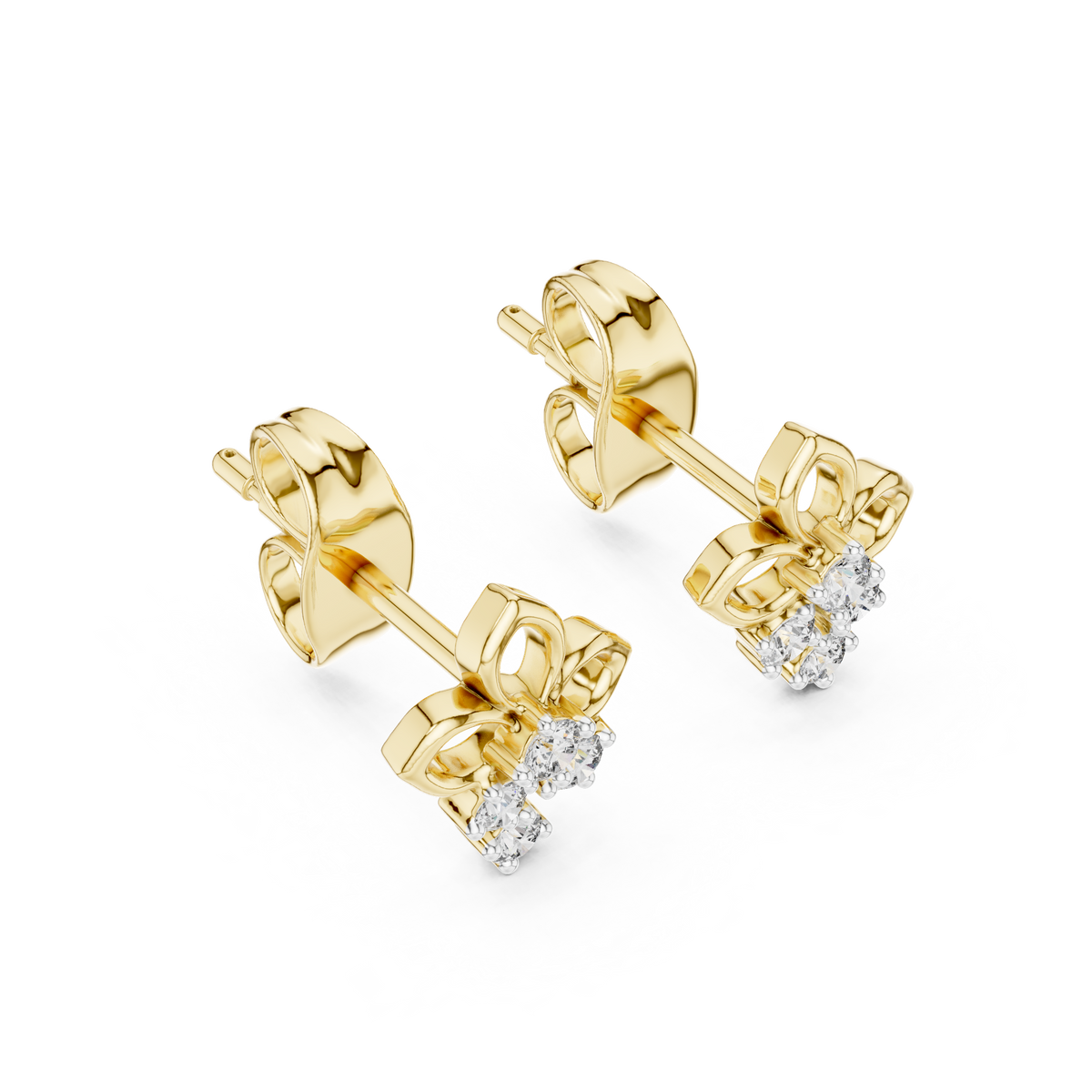 Fleurelle Open Petal Four Stone Cascade Lab Grown Diamond Earrings